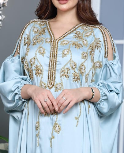 جلابية مطرزة موديل سهرة