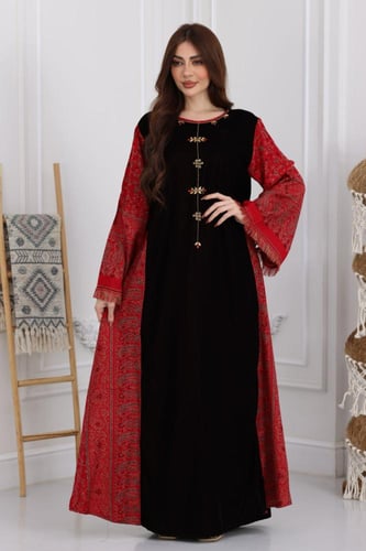 جلابية مخمل ممزوجة بالخام الكشميري الشتوي