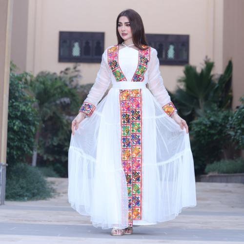 جلابية رمضانية وبشت تل وكلفة جميلة ملونة من الامام...
