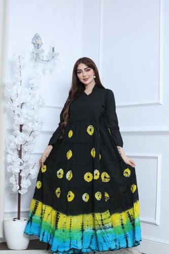 جلابية قطن خفيف ( نسائية ) بألوان زاهية