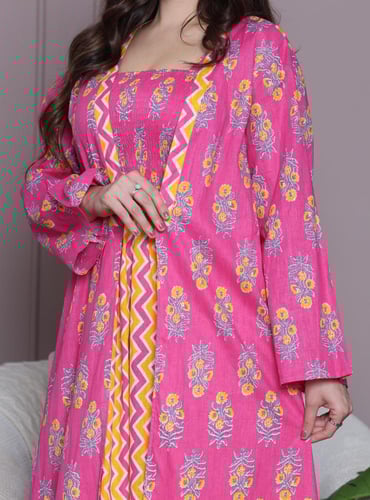 جلابية قطن قطعتين بألوان صيفية