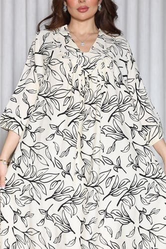 جلابية روز قطن خفيف صيفية ( رقبة سبعة )