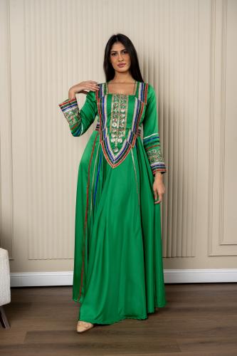 جلابية راقية بتطريز عسيري لهوية اليوم الوطني