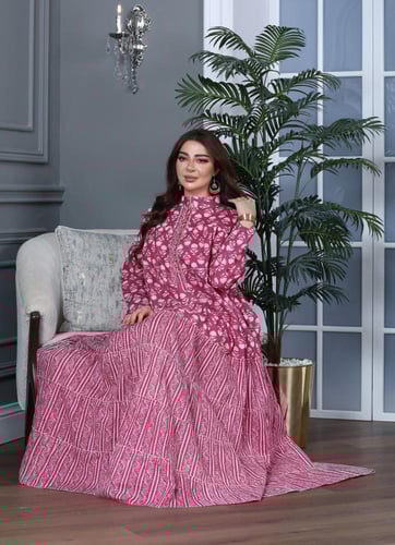 جلابية كلوش قطن 100% بتشكيلة نقوشات رائعة