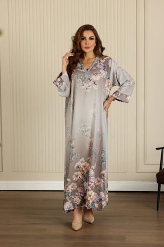 جلابية روز مطرزة وأنيقة