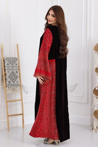 جلابية مخمل ممزوجة بالخام الكشميري الشتوي