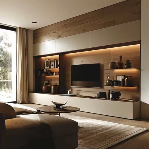 Modern integrated television cabinet (design and i...