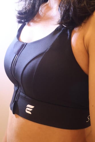 صدرية رياضية بدعم عالي - لون أسود