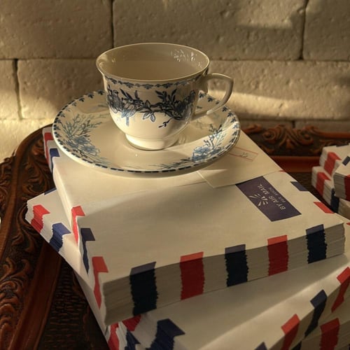 فنجان قهوة بورسلين من مجموعة "بلو بلانك" (Bleu Bla...