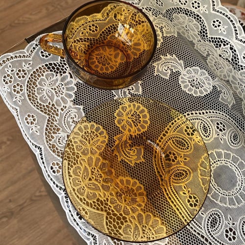 كوب لون الكهرمان فنتج ونادر صناعة يابانية من Adele...