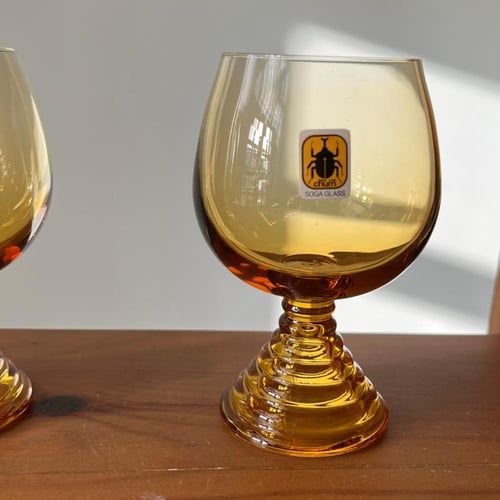 قلاص فنتج لون العنبر | من نوادر ماركة SOGA GLASS ا...
