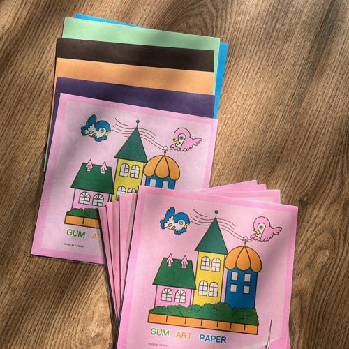 Colored Gum Art Paper (Vintage)
