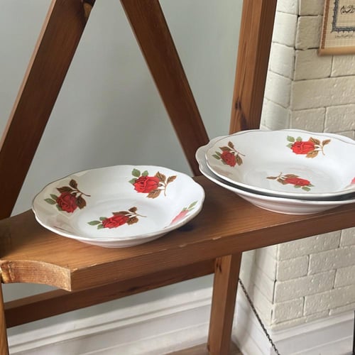 صحون فنتج من "Tokyo" مزين بالورد الأحمر