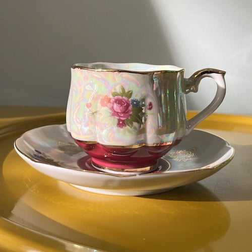 كوب من الخزف الصيني العتيق ~ ماركة glory اليابانية