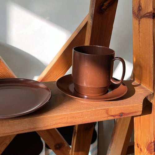 كوب وصحن صناعة أمريكية فنتج | من البلاستيك