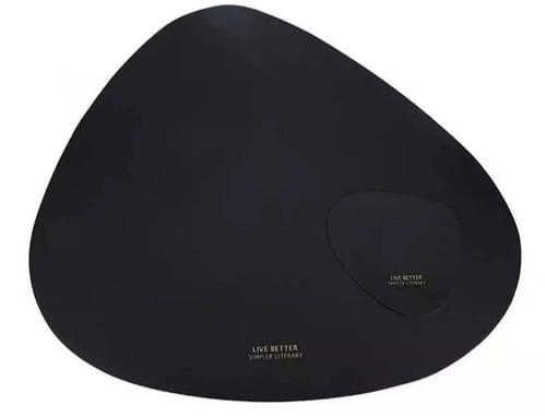 لبادة صحون جلد - لون أسود