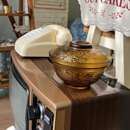 تمرية زجاج لون الكهرمان | صناعة اندونيسية فنتج