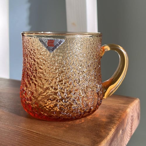 كوب زجاجي ياباني فنتج – لون كهرماني من Kamei Glass...