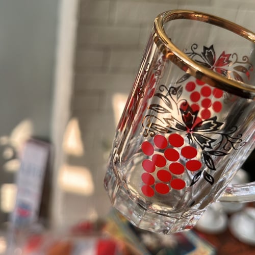 Teacup بيالات شاي فنتج نمط عنقود العنب