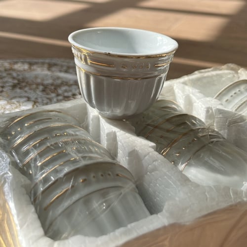 12 cups of Arabic coffee درزن فناجيل عتيقة صناعة ا...