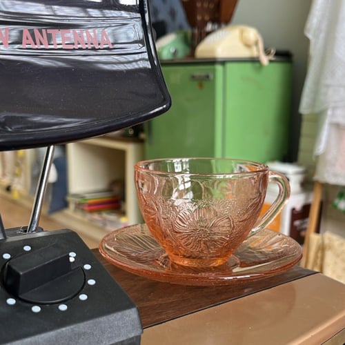 كوب زجاج vintage