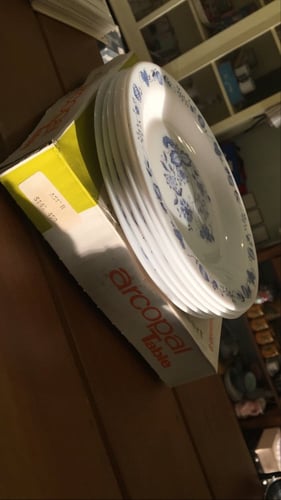 صحن فنتج صناعة فرنسية نمط البصل الازرق