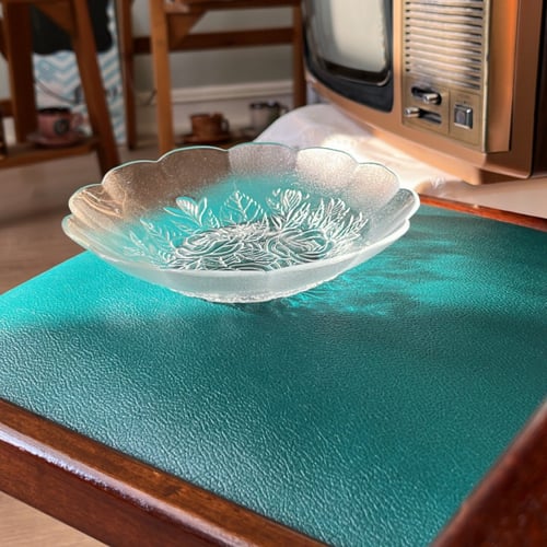 صحن زجاجي ، فنتج أنيق