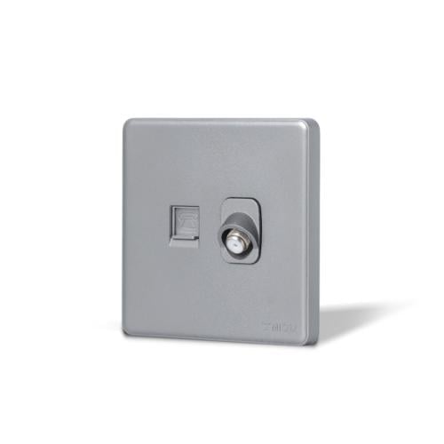 فيش تلفون مع فيش دش بيانو رمادي SEMICNZ