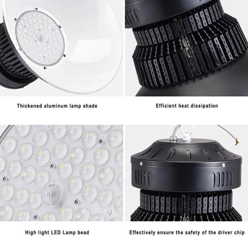 كشاف هناجر ومستودعات اسود 200 وات اصفر