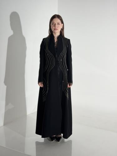 Crystal Noir Blazer Abaya