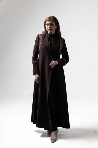 Brown Aura Blazer Abaya