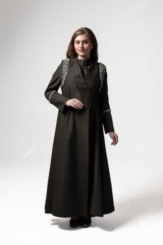 Green Bloom Blazer Abaya