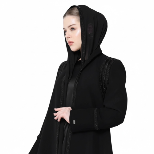 Black Indigo-blazer abaya