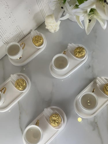 صحن تقديم ضيافة قطعتين