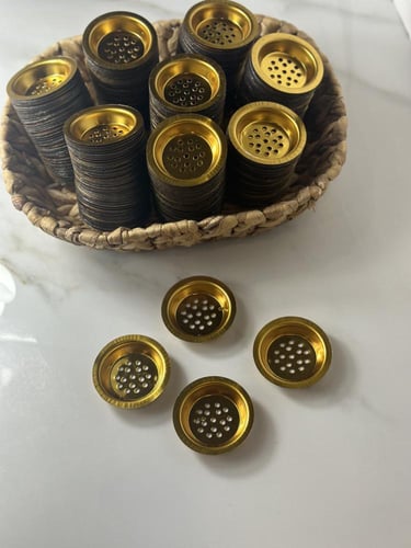 حامل فحم حديد ذهبي ٦سم