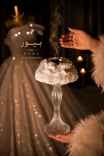 مبخرة الوردة الكريستال