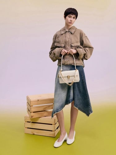 حقيبة كتف من سلسلة حبلية من أسيلين