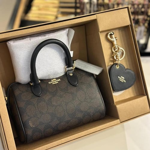 مجموعة حقيبة كروس بودي روان صغيرة مع مرآة وحقيبة ي...