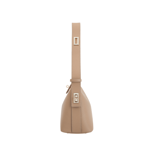 حقيبة هوبو باللون البيج الذهبي