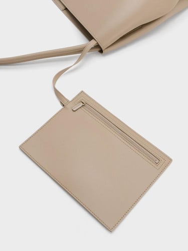 حقيبة توت ليا - لون بني