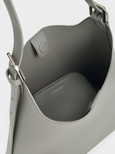 حقيبة هوبوا بتصميم ترابيز - رمادي مقاس /L