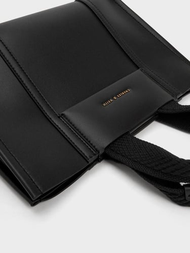 حقيبة توت صغيرة شاليا - سوداء مقاس M