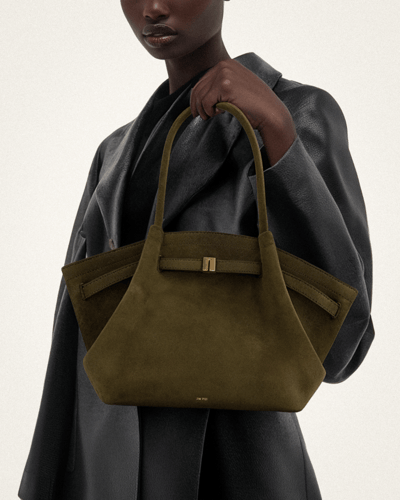 حقيبة هانا متوسطة الحجم من الجلد السويدي الصناعي -...