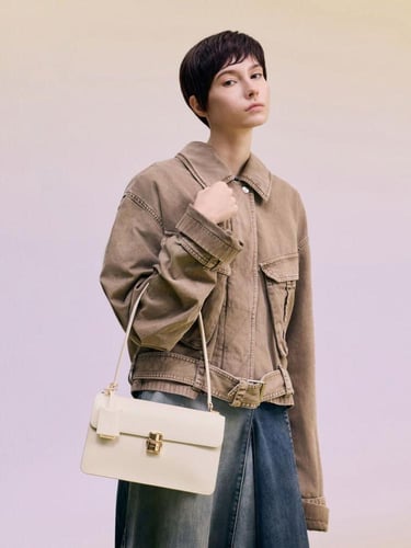 حقيبة كتف من سلسلة حبلية من أسيلين