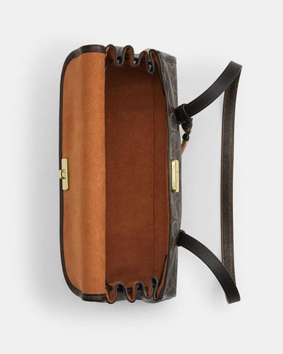 حقيبة بريدجيت الكتفية ذات الغطا/ -coach