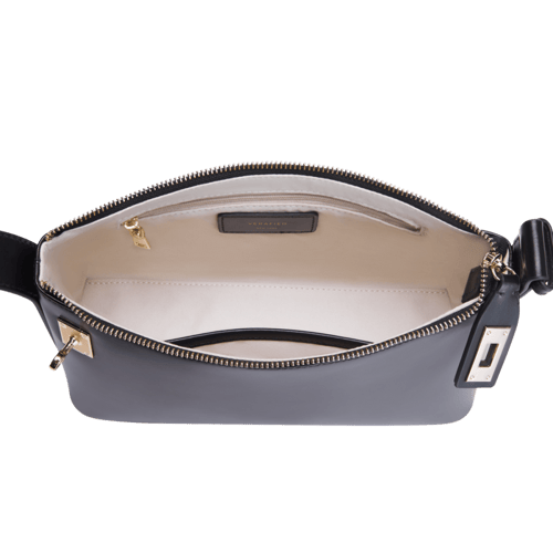 حقيبة هوبو باللون الذهبي والأسود