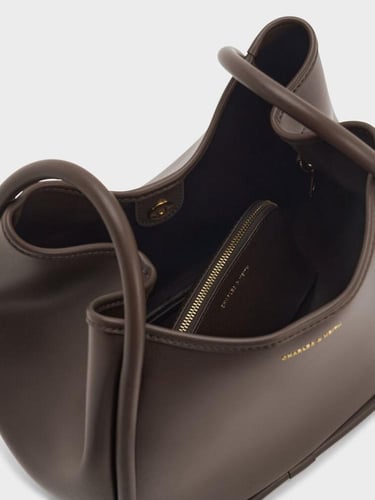 حقيبة ليلى الأنبوبية المترهلة - بني إسبريسو