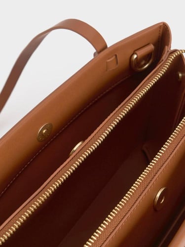 حقيبة توت ميدوري الهندسية - تان