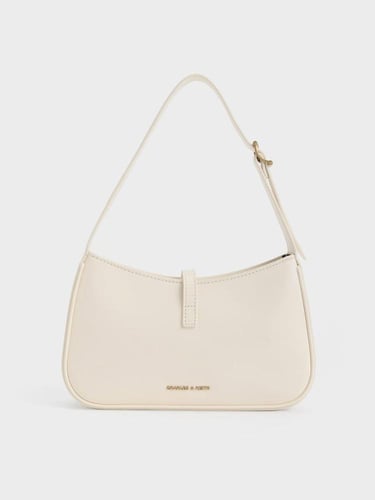 حقيبة كتف سيسيا معدنية - رمادي داكن تشارلز اند كيث