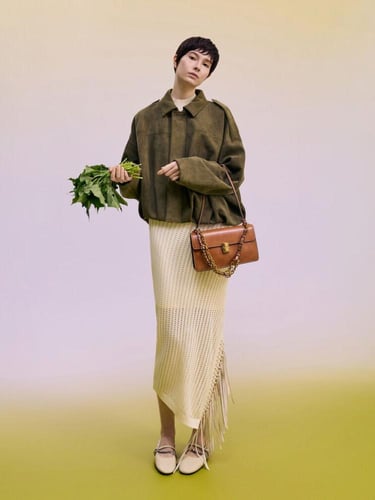 حقيبة كتف من سلسلة حبلية من أسيلين